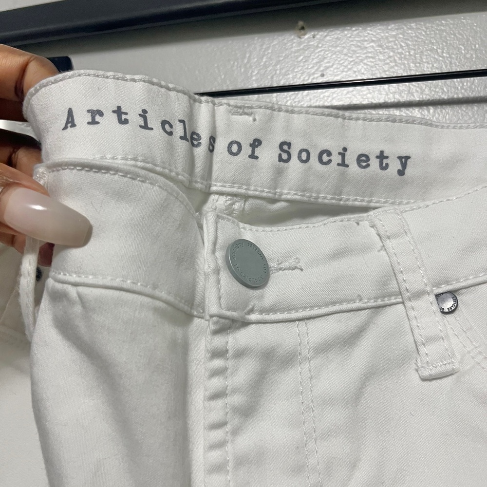 Articles Of Society Men's White Skinny Jeans - Picture 3 of 5